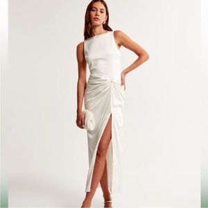 Abercrombie Draped Maxi dress - white